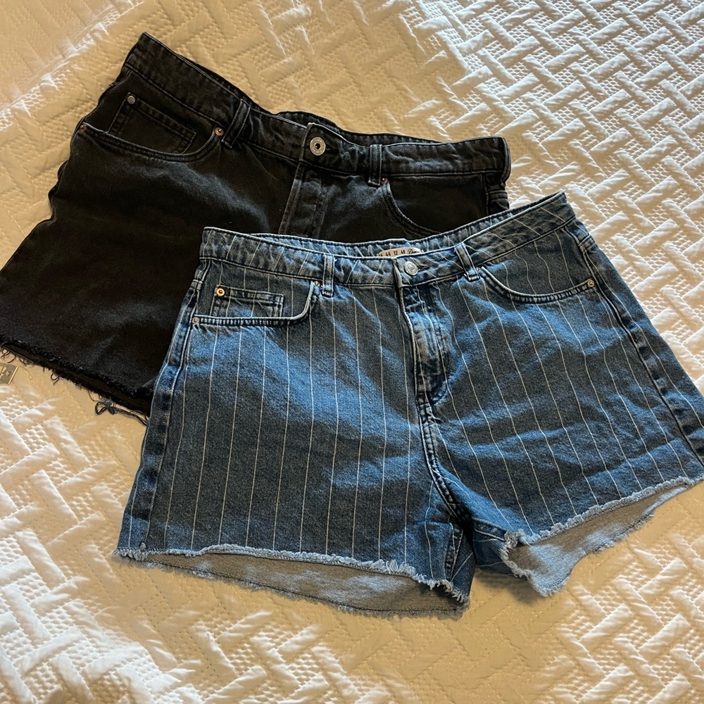 Lot of Two pair high rise denim shorts size 12